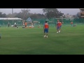 Gujrat Lions practicing with Football in Greenpark Kanpur