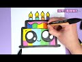 HOW TO DRAW A CUTE BIRTHDAY CAKE EASY - HAPPY DRAWINGS