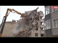 Dangerous Building Demolition Excavator Skill, Fastest Heavy Equipment Machines Working