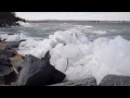 Spring Ice on Lake Champlain piling up into a mountain- by Greenspiritarts