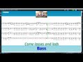 Come Lasses and Lads - Bass SATB (wind quartet) practice video