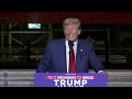 Former President Donald Trump speaks in Potterville, Michigan