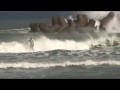 【サーフィン】ロングボード＃千葉・一宮　中島勝之プロ　強風の中のサーフィン