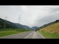 Driving in Austria. A road from Obervellach to Winklern in Bundesland Kärnten 4K