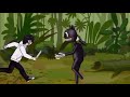 jeff, slenderman vs cartoon cat (drawing cartoon 2)