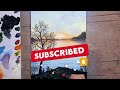 Painting the Lake at the Sunset | Acrylic Painting