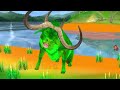 Elephant Vs Bull Save Cow Cartoon Animal Revolt Epic Battle