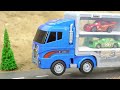 Diy mini tractor rescue mc queen monster truck stuck in hole | Funny car toys story | TOYS CAR SM
