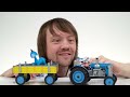ДЕДУШКА СИНЕГО ТРАКТОРА - Видео распаковка unboxing для детей про заводной синий трактор с прицепом