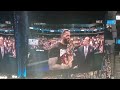 Roman Reigns entrance interrupted by LA Knight live - WWE SMACKDOWN: October 27, 2023 Milwaukee, WI