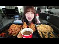 JOLLIBEE FILIPINO FAST FOOD MUKBANG 먹방 (Palabok Fiesta, Spaghetti, Fried Chicken, Pineapple Juice)