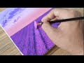 Beautiful Lavender Field Painting / Easy Acrylic Painting
