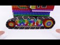 Magnet Challenge - How To Make Caterpillar D11T Large Bulldozer From Magnetic Balls