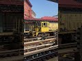 MTA R47 Locomotive, Flatbed Car, and Crane Train at Simpson Street for Track Replacement