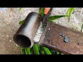 Very few people know the technique of welding round pipe with rust plate