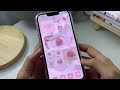 iOS16 Aesthetic Pink Home Screen Customization🌷 | cute wallpaper, widget and icon app