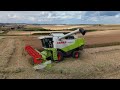 Drone video of a combine harvester at work on the North Yorkshire Coast.