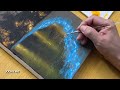 Easy Way to Paint a Moonlight Beach / Acrylic Painting for Beginners