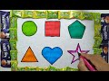 Shapes drawing for kids, Learn 2D shapes, Colors for toddlers | Preschool Learning