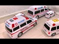 Ambulance miniature car run the steep slope! Emergency run