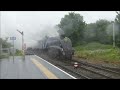 60007 Sir Nigel Gresley passes Helsby station in Cheshire 23rd May 2024