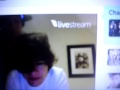 Harry & Louis Twitcam Louis drying Harry's hair.