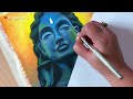Lord Shiva Drawing Part-2 / Step by Step Drawing with Oil Pastels #shivratri