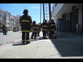 San Francisco Fire Department - Drill: raising the 50-foot ladder