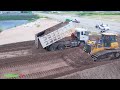 Unexpected New Projects! Sand fill Huge Land Depth  Into Water BY SHANUI Bulldozer and  Dump Trucks