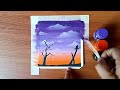Simple poster colour painting/for beginners step by step/poster colour painting ideas
