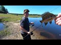 Fishing For BIG Bluegill in an ABANDONED Dried-Up Lake! **This Was Wild**