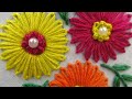 Hand Embroidery,Modern Lazy Daisy Stitch,beautiful flower Embroidery