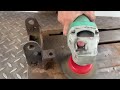 Restoration Extreamly Destroyed & Rusty Metal_Wood Cut Off Grinder Saw Can't Recognize Any Brand