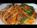 SPECIAL PASTA(SPAGHETTI) BEEF AND VEGGIES RECIPES || How to make delicious spaghetti and veggies