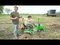 Hudson Finds His Kids Tractors Stuck in the Mud | Tractors for kids