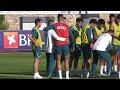 Cristiano Ronaldo and Portugal return to training in preparation for their clash with Scotland