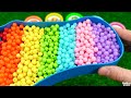 Satisfying Video l Mixing All My Beads OF All Colors IN Magic Foot Bathtub AND Paint Cutting ASMR