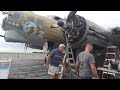 B-17 909 Airplane Crash - Video of Pilot and mechanics repairing engine a few days before the crash