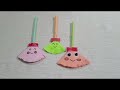 Cute little Paper Broom /Paper Broom Diy Paper Crafts Arts and crafts..