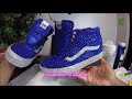 DIY GLAMOROUS ROYAL BLUE GLITTER VANS-  DETAILED PROCESS HOW TO SEAL THE GLITTER - NO FLAKING OFF