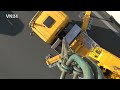 VN24 - Scania crane LTF 1045 lifts truck out of ditch - easy job for Kollmer's company