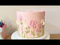Painted Buttercream Flower Cake Tutorial! (Piping tips & palette knife painting) 💐