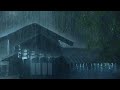 Sleep Instantly, Fall Asleep Fast in 3 Minutes with Pure Heavy Rain on Tin Roof & Strong Thunder