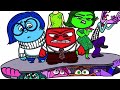Inside Out 2 Coloring Pages | Coloring All Emotions Anger Envy Sadness Joy Disgust Anxiety
