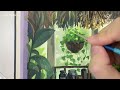 Studio Ghibli Painting/ Cozy Art Video/ Kiki's Delivery Service/ Gouache Painting/ Paint with Me 🎨🌿