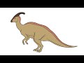 How to Draw Parasaurolophus dinosaur from Jurassic World Dominion easy Step By Step