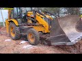 JCB 3DX Plus and JCB 145 Excavator Underground sewerage Pipeline dig and installation in Pettai