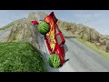 Big & Small McQueen With Watermelon Wheel vs Big & Small Giovanni vs Hill - BeamNG.drive