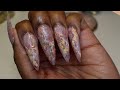 How To Do Gel X Nails at Home! | Prep Routine For Lasting Results | Pink Marble Nails Tutorial