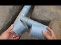 How to change T large size pvc water pipe in narrow space, difficult to linger.